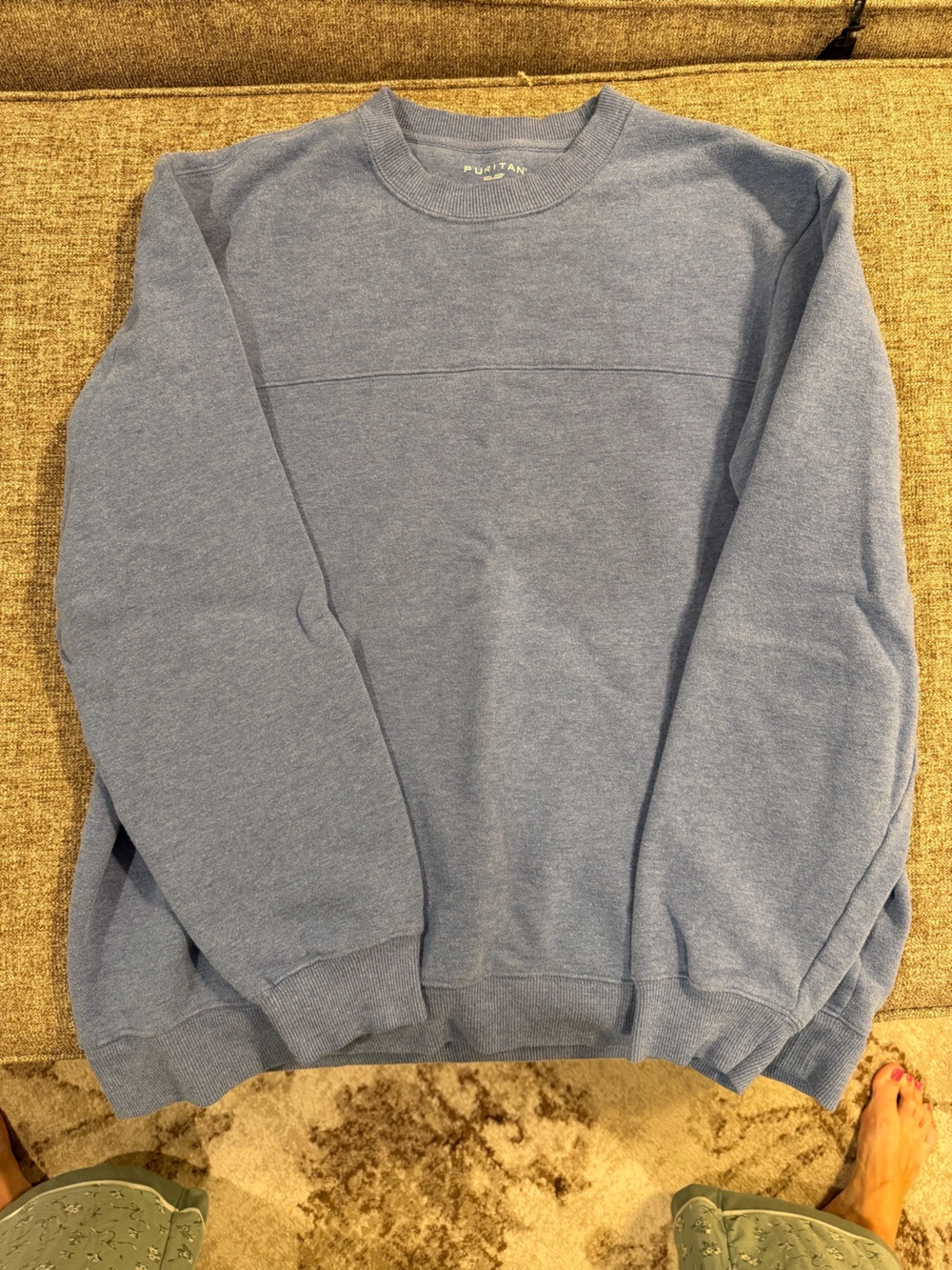 Puritan Men's Light Blue Crewneck Sweater